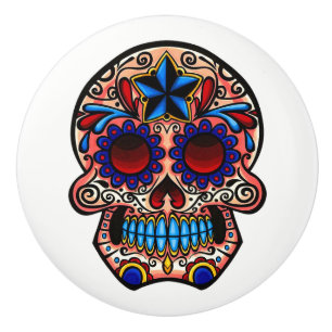 Day of the Dead Sugar Skull Dresser Knob Pull