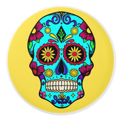 Day of the Dead Sugar Skull Dresser Knob Pull