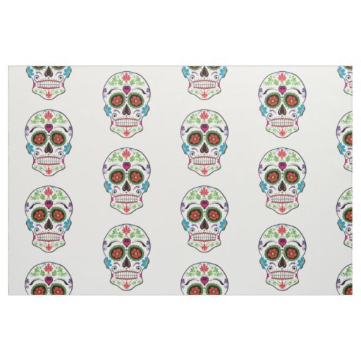 DAY OF THE DEAD SUGAR SKULL FABRIC