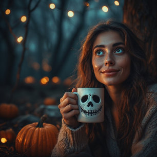 Day of the Dead Sugar Skull Face Close-Up Mug