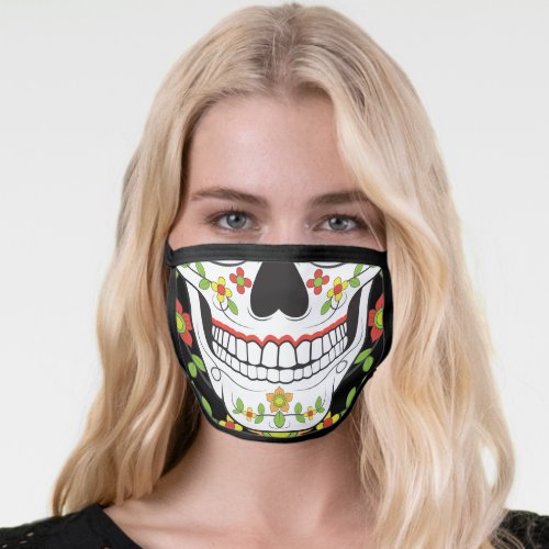 DAY OF THE DEAD SUGAR SKULL FACE MASK