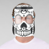 Day of the Dead Sugar Skull Face Shield (Insitu)