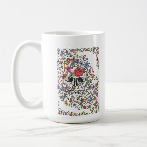 Day_of_theDead Sugar Skull Floral design 1 Coffee Coffee Mug