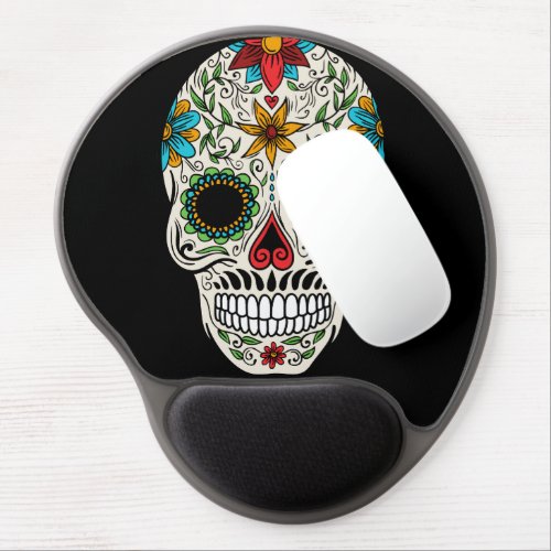 Day of the Dead Sugar Skull Gel Mouse Pad