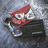 Day of the Dead Sugar Skull Girl – Deep Red Card Wallet (In Situ)