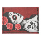 Day of the Dead Sugar Skull Girl – Deep Red Card Wallet (Front)