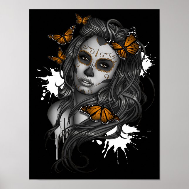 Day of the Dead Sugar Skull Girl Poster (Front)
