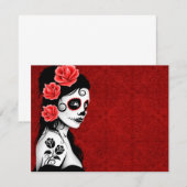 Day of the Dead Sugar Skull Girl - red (Front/Back)