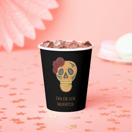 Day of the Dead Sugar Skull Halloween Paper Cups