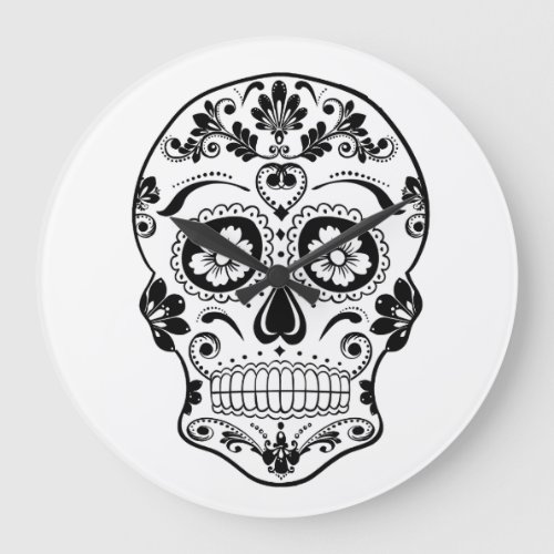 DAY OF THE DEAD SUGAR SKULL LARGE CLOCK