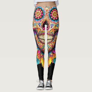 Day of the Dead Sugar Skull Leggings