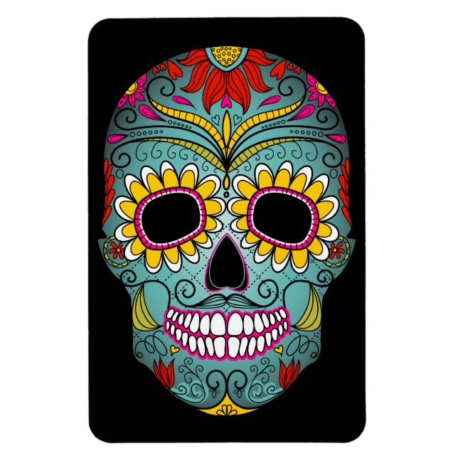 Day of the Dead Sugar Skull Magnet (Vertical)