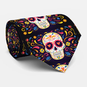 sugar skull tie