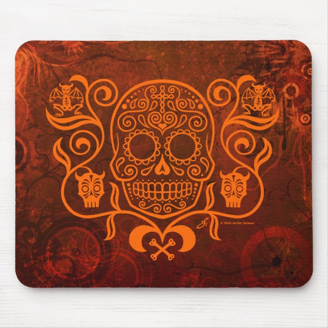 Day of the Dead Sugar Skull Mouse Pad (Front)