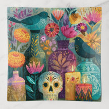 Day of the Dead Sugar Skull Ofrenda Altar