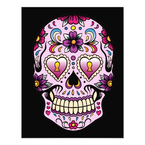 Day of the Dead Sugar Skull Pink Photo Print