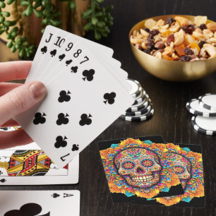 Day of the Dead Sugar Skull Poker Cards