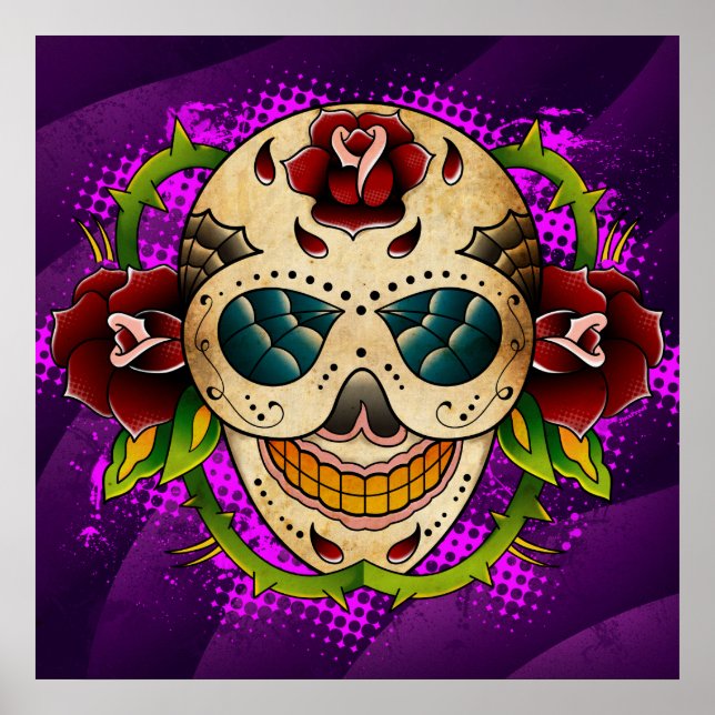 Day Of The Dead Sugar Skull Poster (Front)
