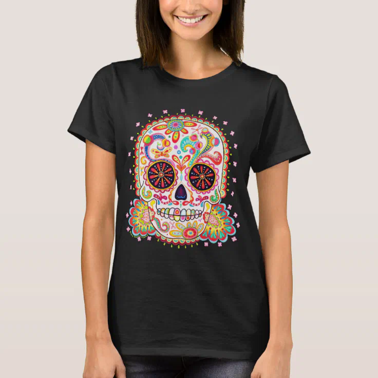 Day of the Dead Sugar Skull Shirt | Zazzle