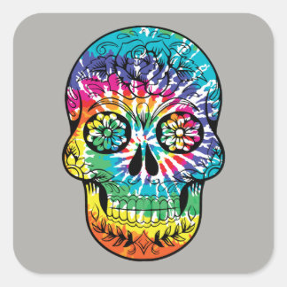 Day of the Dead Sugar Skull Square Sticker