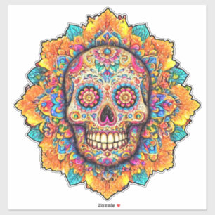 Day of the Dead Sugar Skull Sticker