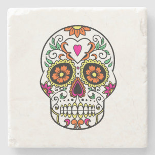 Day of the Dead Sugar Skull Stone Coaster