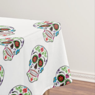 DAY OF THE DEAD SUGAR SKULL TABLECLOTH