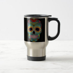 Day of the Dead Sugar Skull Travel Mug