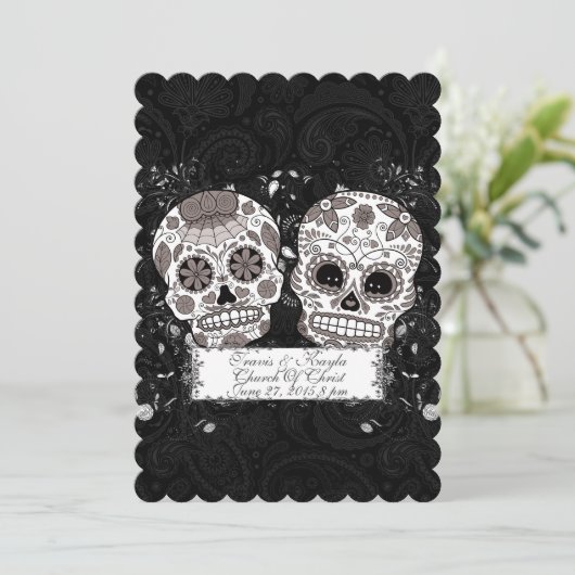 Day Of The Dead Sugar Skull Wedding Or Party Event (Standing Front)