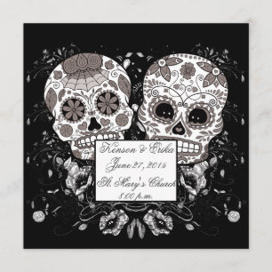 Day Of The Dead Sugar Skull Wedding Or Party Event Invitation