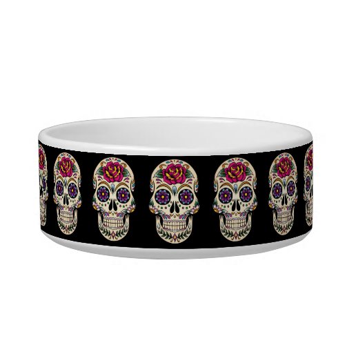 Day of the Dead Sugar Skull wit Rose Bowl