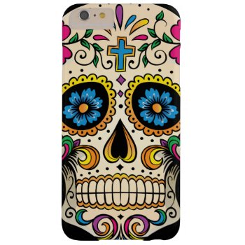 Day Of The Dead Sugar Skull With Cross Barely There Iphone 6 Plus Case by BlackBrookElectronic at Zazzle