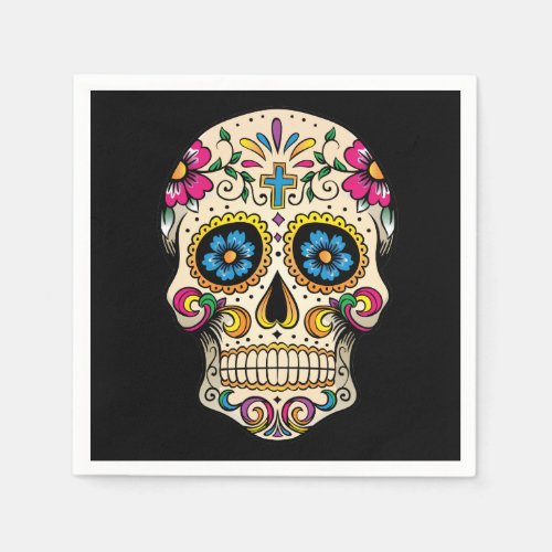 Day of the Dead Sugar Skull with Cross Napkins