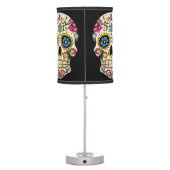 Day of the Dead Sugar Skull with Cross Table Lamp (Back)