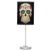 Day of the Dead Sugar Skull with Cross Table Lamp (Front)