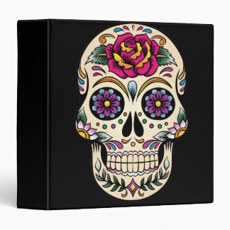 Day of the Dead Sugar Skull with Rose Binder