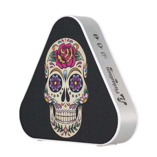 Day of the Dead Sugar Skull with Rose Bluetooth Speaker (Left)