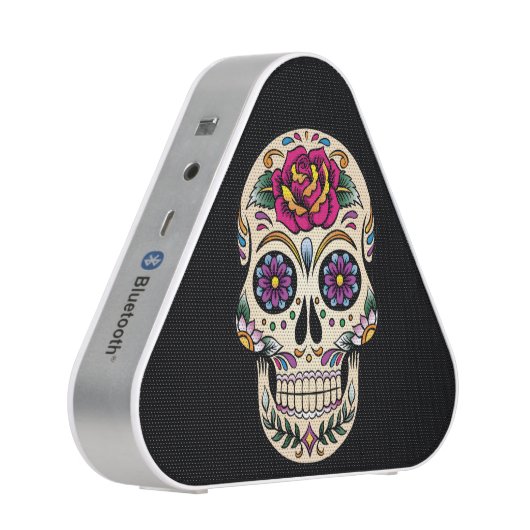 Day of the Dead Sugar Skull with Rose Bluetooth Speaker (Right)