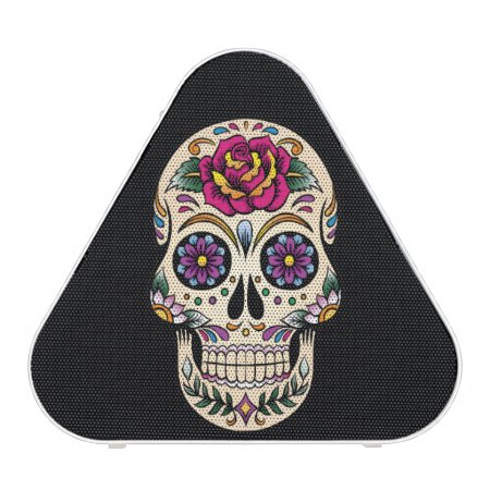 Day Of The Dead Sugar Skull With Rose Bluetooth Speaker
