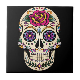 Mexican Sugar Skull Ceramic Tiles | Zazzle