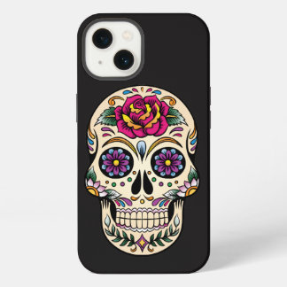 Day of the Dead Sugar Skull with Rose iPhone 13 Case