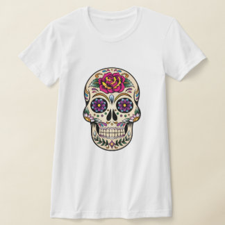 Day of the Dead Sugar Skull with Rose T-Shirt