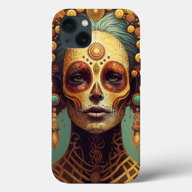 Day Of The Dead Sugar Skull Woman Case-Mate iPhone Case (Back)