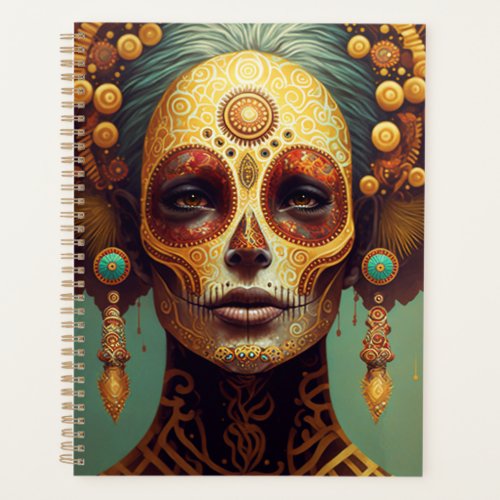 Day Of The Dead Sugar Skull Woman Planner