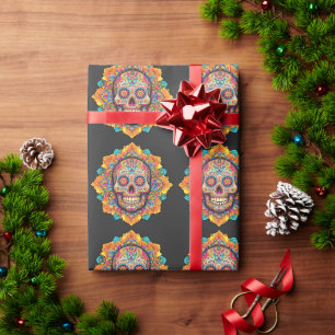 Day of the Dead Sugar Skull Wrapping Paper