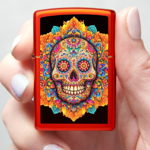 Day of the Dead Sugar Skull Zippo Lighter
