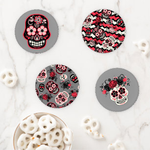 Day of the Dead Sugar Skulls Coaster Set