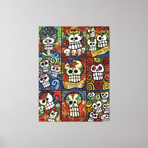 Day of the Dead Sugar Skulls Collection Canvas Print