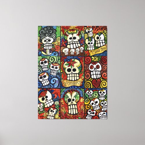 Day of the Dead Sugar Skulls Collection Canvas Print