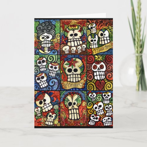 Day of the Dead Sugar Skulls Collection Card